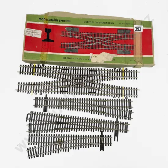 Vintage Boxed Double Cross-Over Track Point with Three Shinohara Turnouts