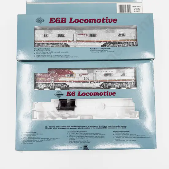 Life-Like Proto 2000 Series HO Santa Fe E6 Diesel Locomotive with E6B Unpowered Trailer