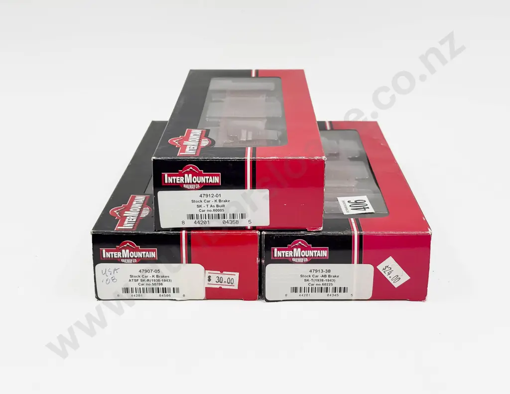 Intermountain Railway Co HO As New Three ATSF Stock Cars Image 1++