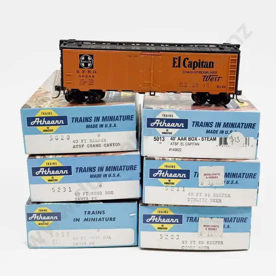 Athearn HO American Lines Six Completed Kit Box Cars