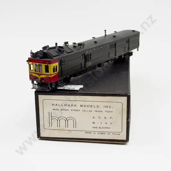 Hallmark Models Inc HO Sante Fe M-160 Gas Electric Locomotive US Mail