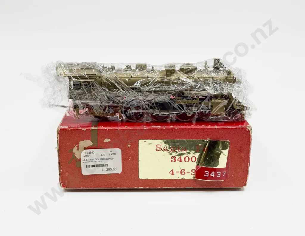 Katsumi HO Undecorated Brass Santa Fe 4-6-2 3400 Class Locomotive and Tender Image 1++