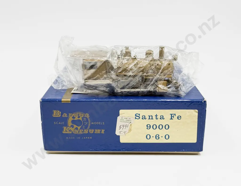 Balboa Katsumi HO Undecorated Brass Santa Fe 0-6-0 9000 Class Locomotive and Tender Image 1++