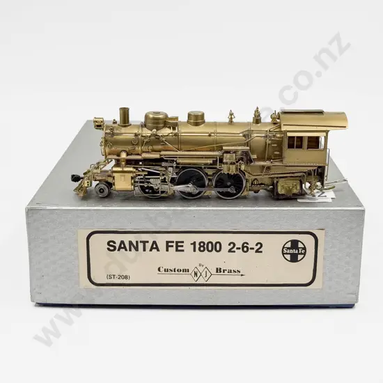 NJ Custom Brass HO Undecorated Santa Fe 2-6-2 1800 Class Locomotive and Tender