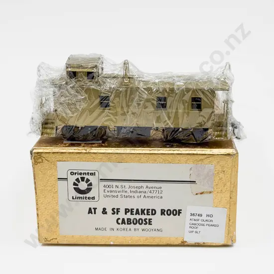 Oriental Limited HO Undecorated Brass Santa Fe Peaked Roof Caboose ATSF