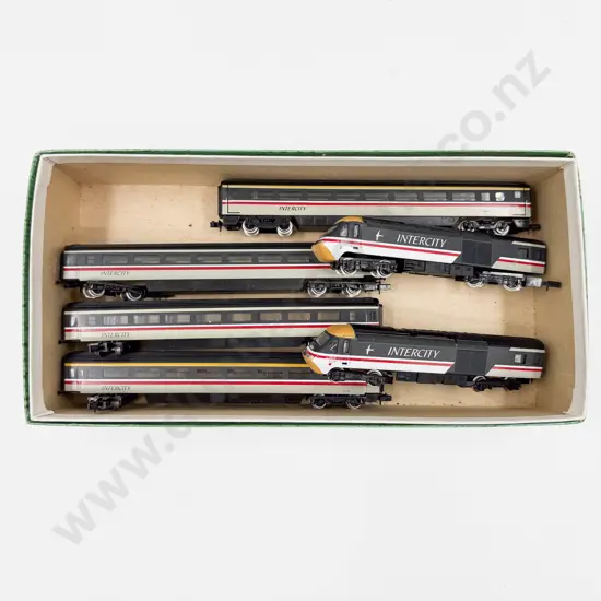 Grafar N Gauge Diesel Locomotive Powered & Unpowered Intercity with Four Coaches