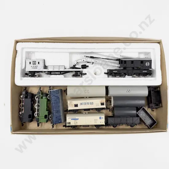 Graham Farish N Gauge Two 0-6-0 Tank Locomotives with Twelve Various Rolling Stock Wagons
