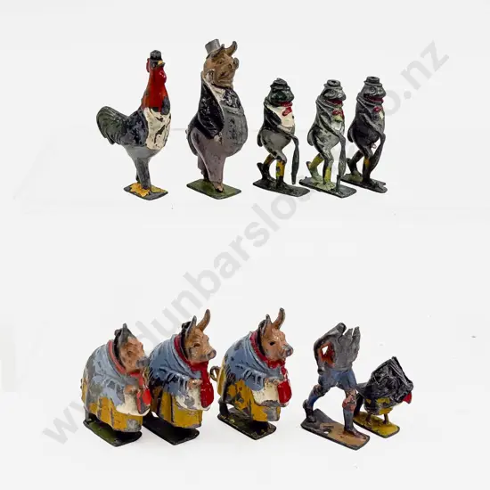 Eight Coco Cubs Diecast Novelty Animal Figures playworn