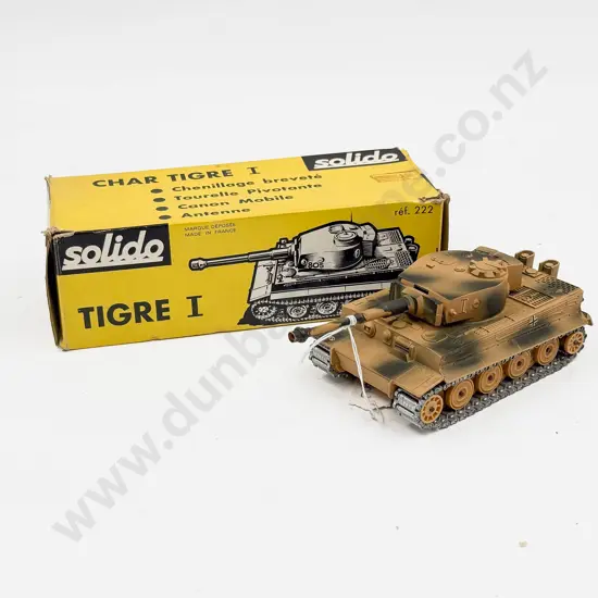 C1969 Boxed Solido Made in France Ref 222B Char Tigre I Canon Mobile