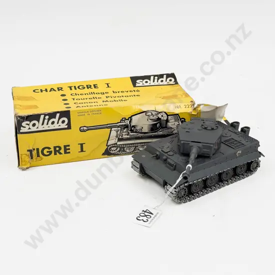 C1969 Boxed Solido Made in France Ref 222 Char Tigre I Canon Mobile