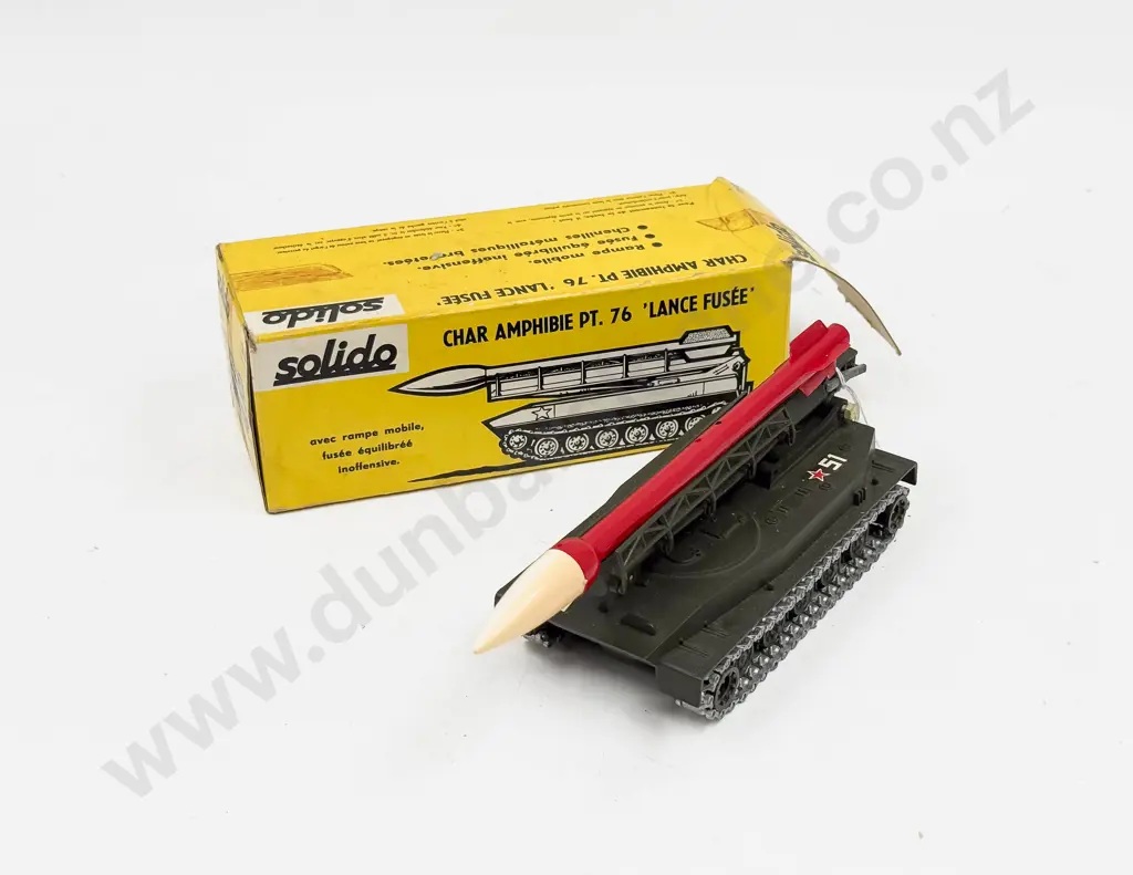 Boxed Solido Made in France Ref 218/207 Char Amphibie Pt 76 Lance Fusée Rocket Launcher Image 1++