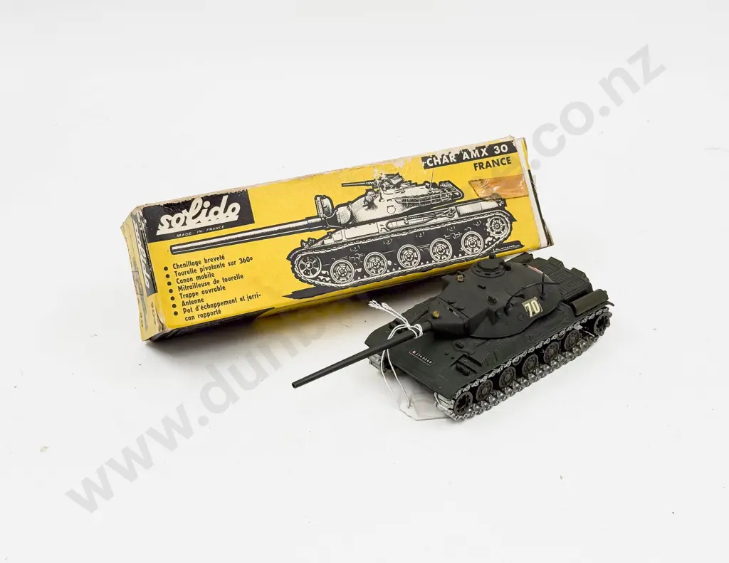 Boxed Solido Made in France Ref 209 1/1965 Char AMX 30 Canon Mobile Image 1++