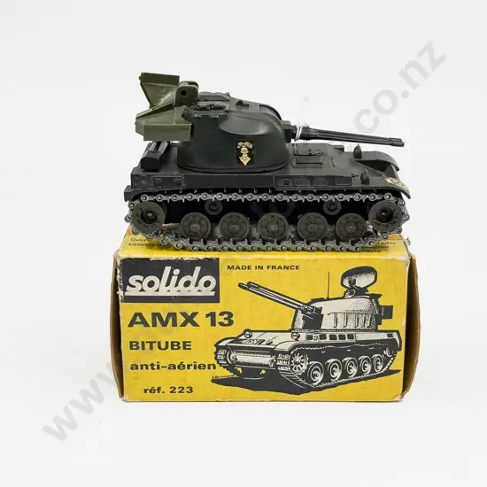 Boxed Solido Made in France Ref 223 2/1970 AMX 13 Bitube anti-aérion