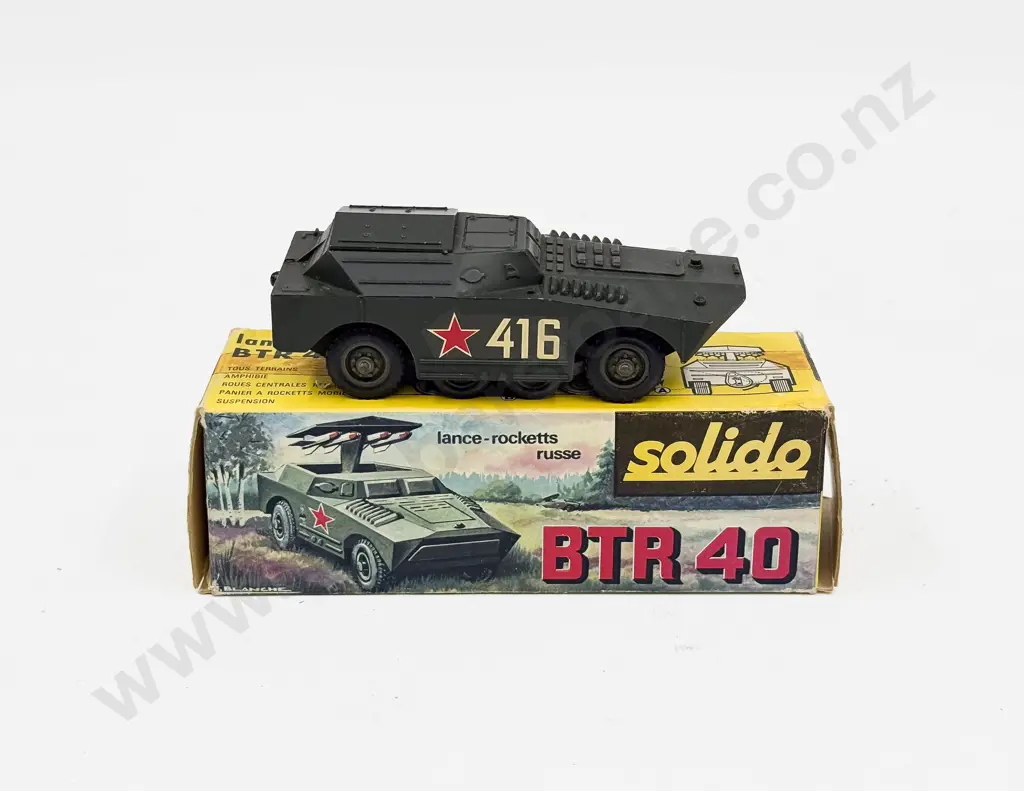 Boxed Solido Made in France Ref 225 1/71 BTR 40 Lance-rocketts russe Image 1++