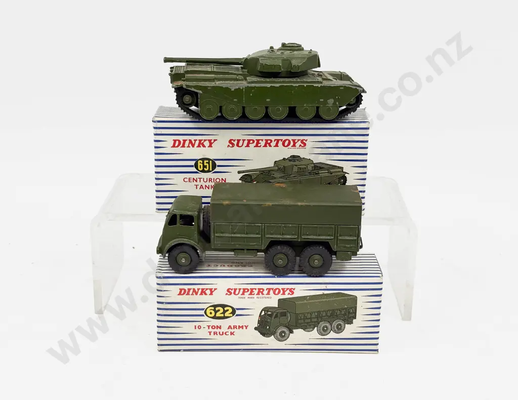 Dinky 622 10-Ton Army Truck and 651 Centurion Tank some condition faults Image 1++