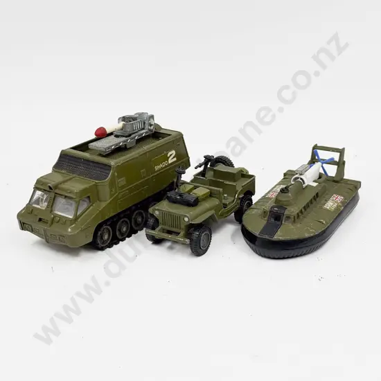 Dinky Unboxed 353 Shado 2 Mobile - 612 US Jeep and 290 SRN6 Hovercraft