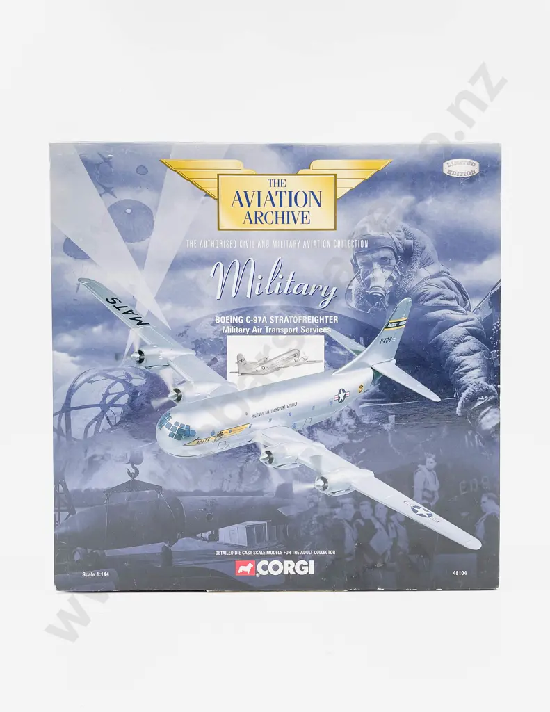 Boxed Corgi Aviation Archive 48104 Boeing C-97A Stratofreighter Military Air Transport Services Image 1++