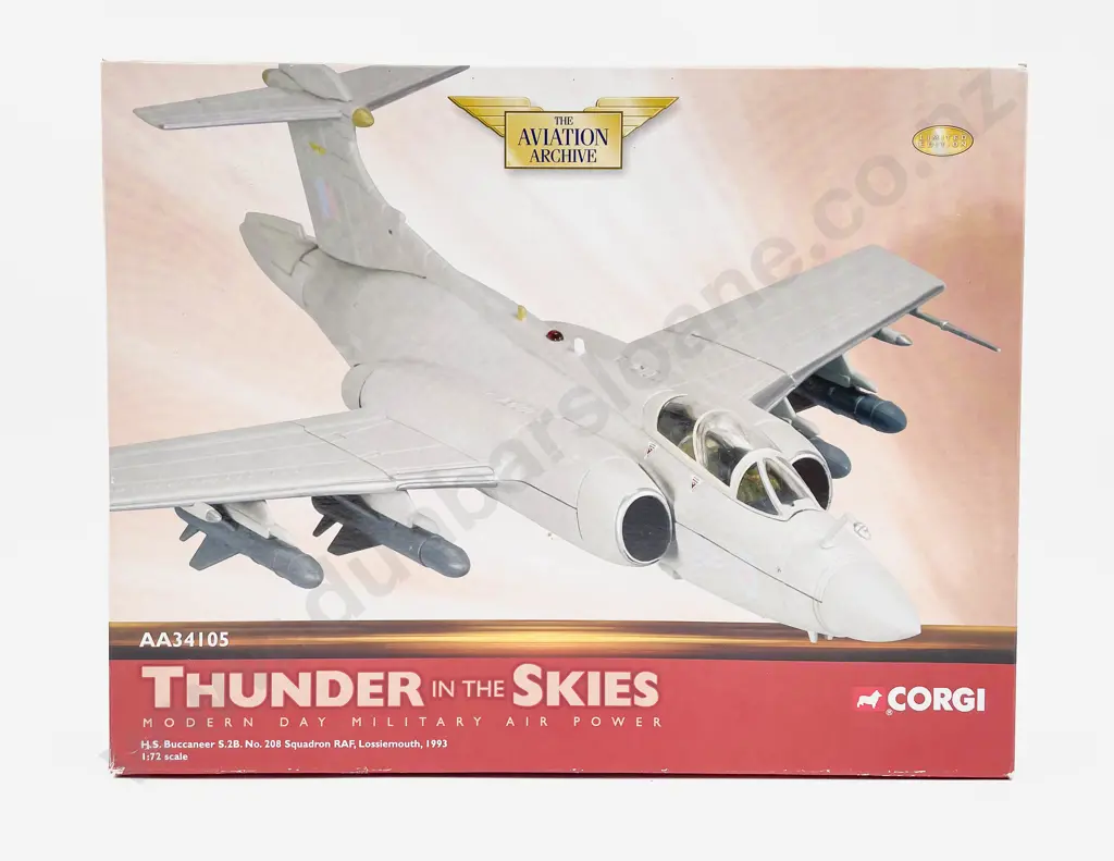 Boxed Corgi Aviation Archive AA34105 Thunder in the Skies Hawker Siddeley Buccaneer S.2B. No208 Sqn RAF Image 1++