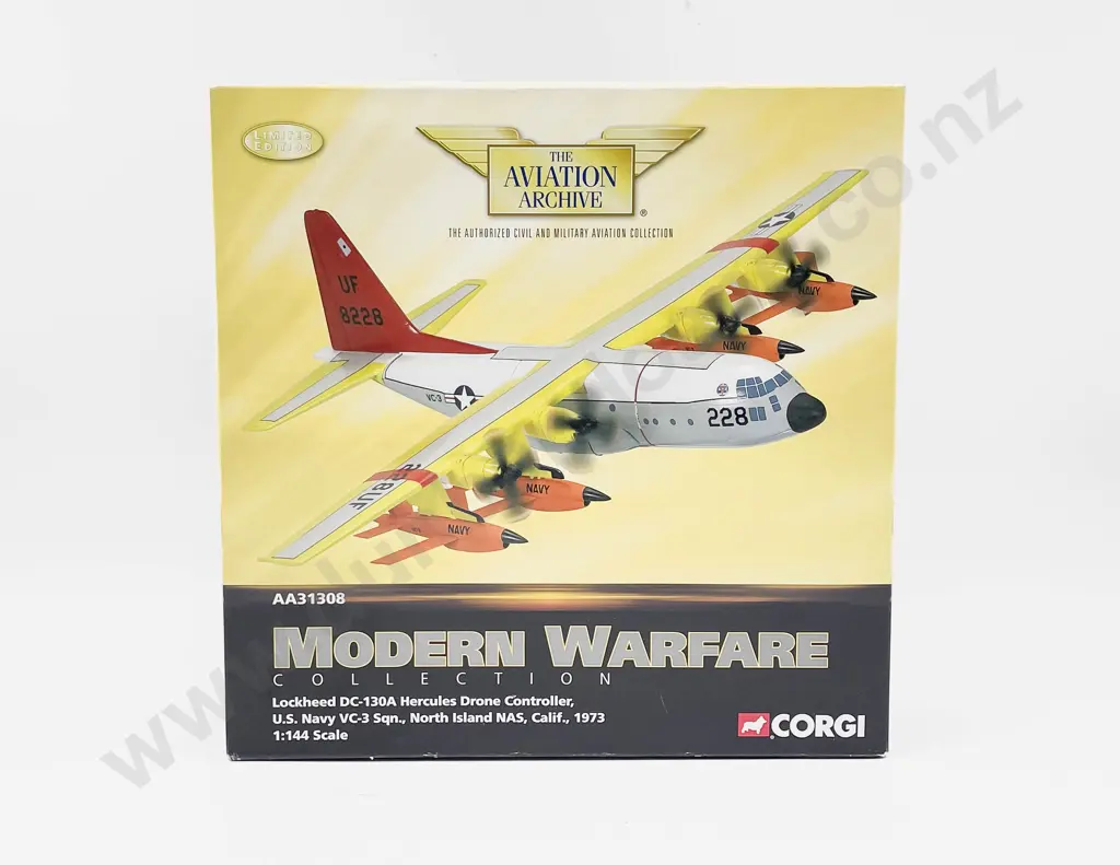 Boxed Corgi Aviation Archive AA31308 Modern Warfare Lockheed DC-130A Hercules Drone Controller Image 1++