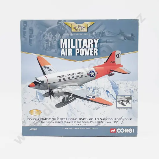 Boxed Corgi Aviation Archive AA30002 Military Air Power Douglas R4D-5 'Que Sera Sera' 12418
