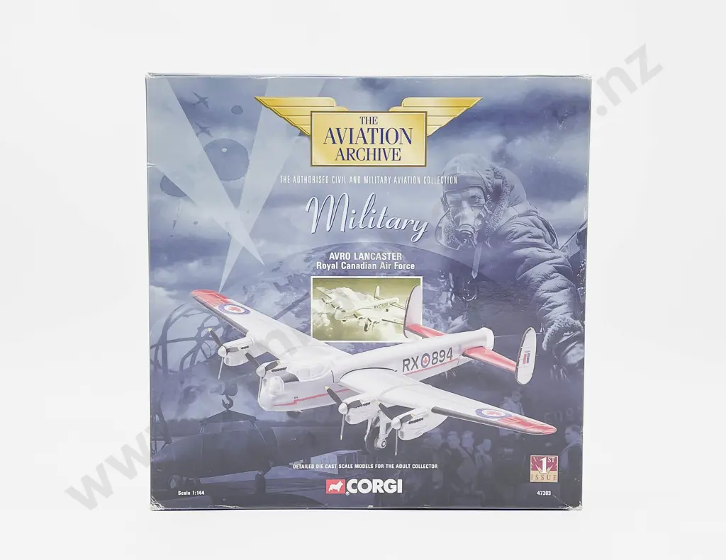 Boxed Corgi Aviation Archive 47303 Military Avro Lancaster Royal Canadian Air Force Image 1++