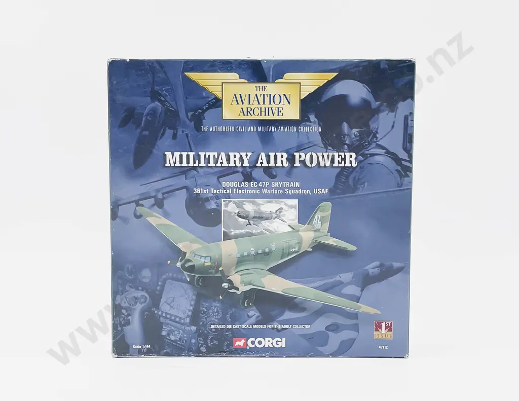 Boxed Corgi Aviation Archive 47112 Military Air Power Douglas EC-47P Skytrain Image 1++