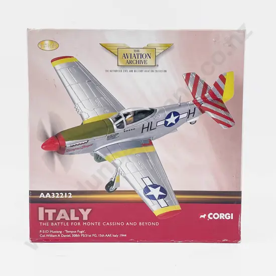Boxed Corgi Aviation Archive AA32212 Italy The Battle for Monte Cassino P-51D Mustang Tempus Fugit