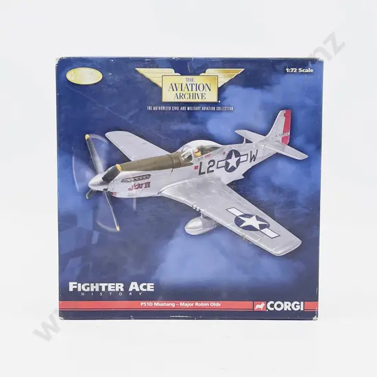 Boxed Corgi Aviation Archive US32225 Fighter Ace P-51D Mustang Major Robin Olds
