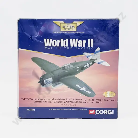 Boxed Corgi Aviation Archive AA33803 WWII War in Pacific P-47D Thunderbolt Fighter
