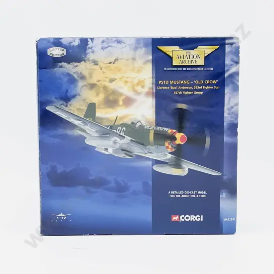 Boxed Corgi Aviation Archive AA32201 P-51D Mustang 'Old Crow' Clarence 'Bud' Anderson