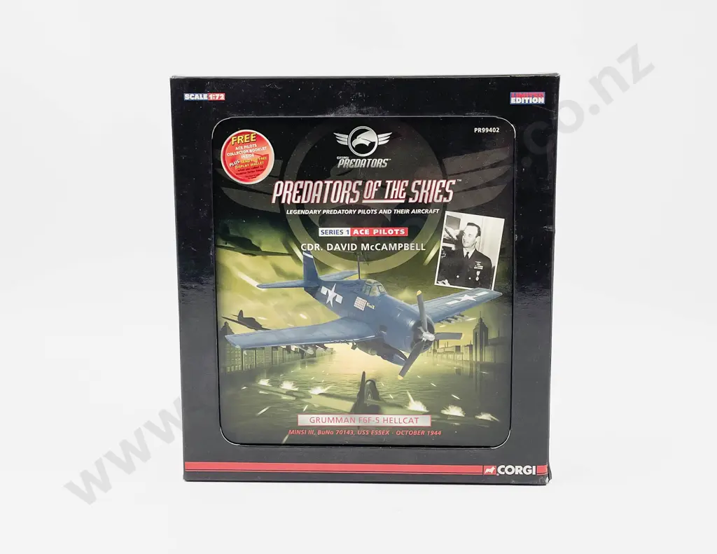 Boxed Corgi PR99402 Predators of the Skies Ace Pilot CDR David McCampbell Image 1++