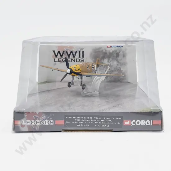 Boxed Corgi AA32105 WWII Legends Messerschmitt Bf 109E Luftwaffe 1./JG 27