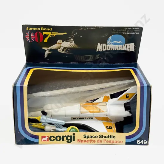 Boxed Corgi 1979 649 James Bond 007 Moonraker Space Shuttle with Satellite
