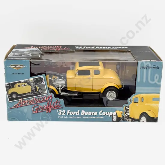 Boxed Ertl American Muscle 1:18 Scale American Graffiti - '32 Ford Deuce Coupe