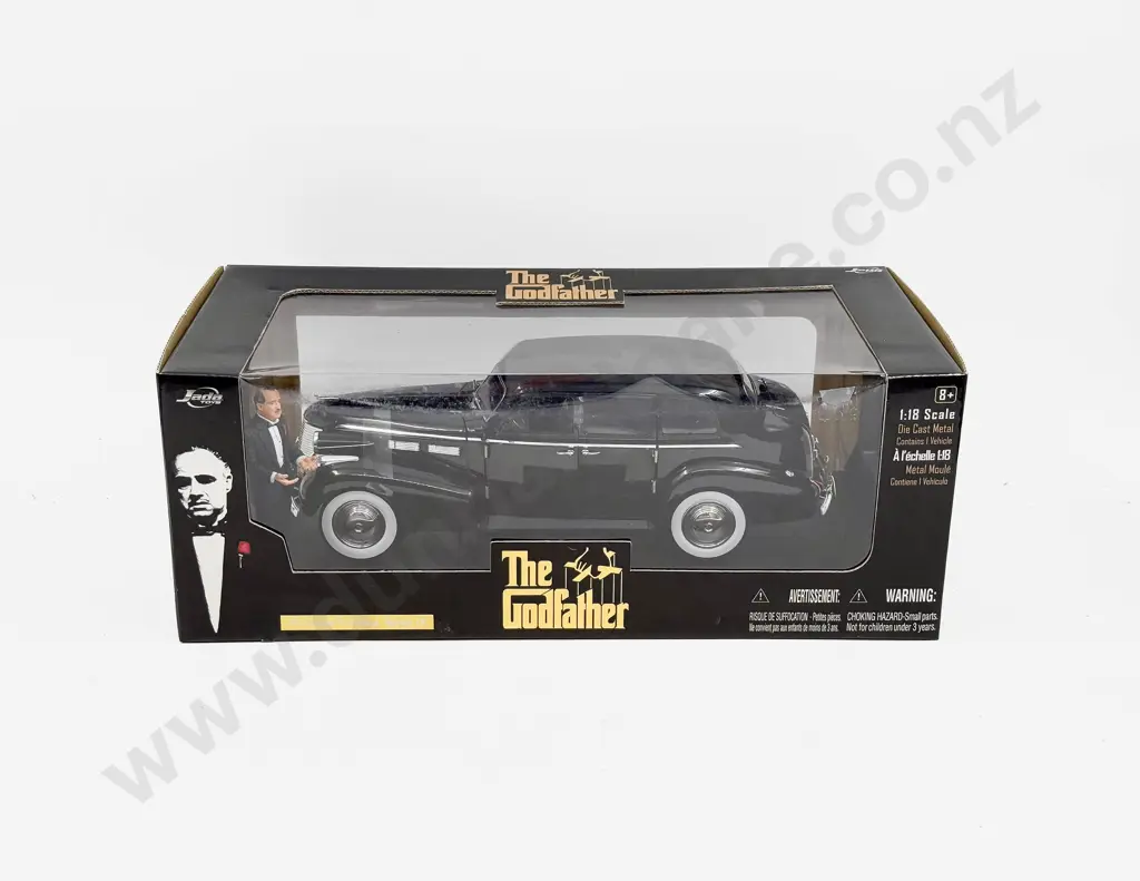 Boxed Jada 1:18 Scale The Godfather -  '40 Cadillac Fleetwood Series 75 Image 1++