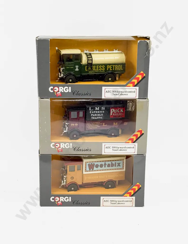 Three Corgi Classics Weetbix - Carless Petrol - LMS Puck Matches Image 1++