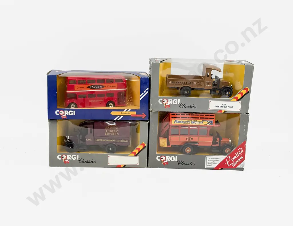 Four Corgi Classics Allenburys - Jules Goulard - LMS Express - Jacobs Image 1++