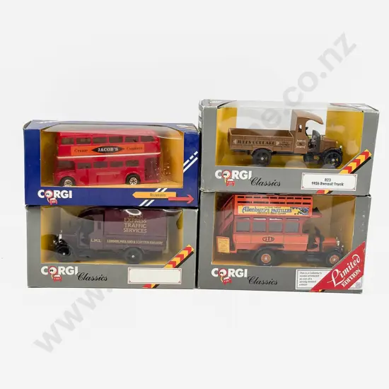 Four Corgi Classics Allenburys - Jules Goulard - LMS Express - Jacobs