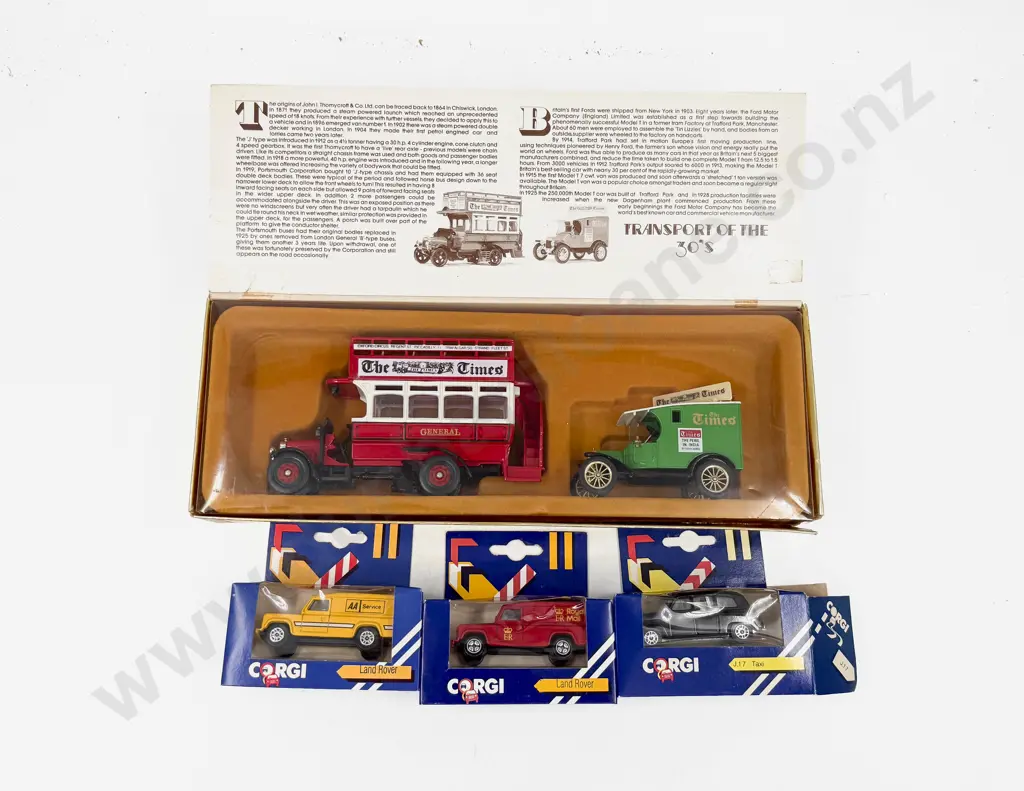 Corgi Classics Transport of the 30's and Three Corgi Juniors Image 1++