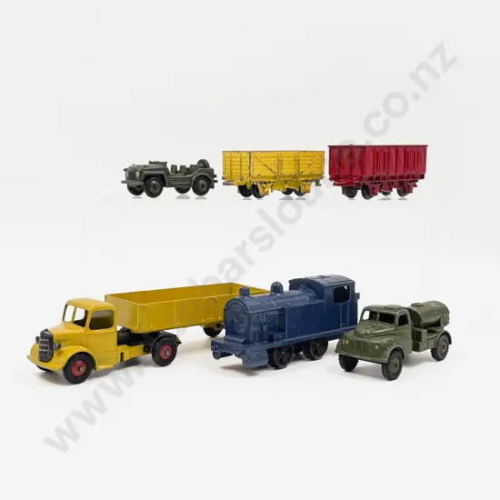 Dinky Goods Train Set - Bedford Truck - Two Military Vehicles restored and un-restored