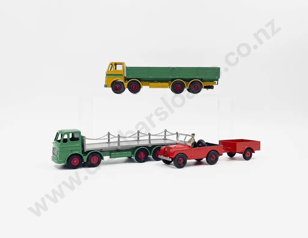 Dinky Leyland Octopus Wagon - Leyland Flat Deck with Chains & Land Rover with Trailer all Restored Image 1++