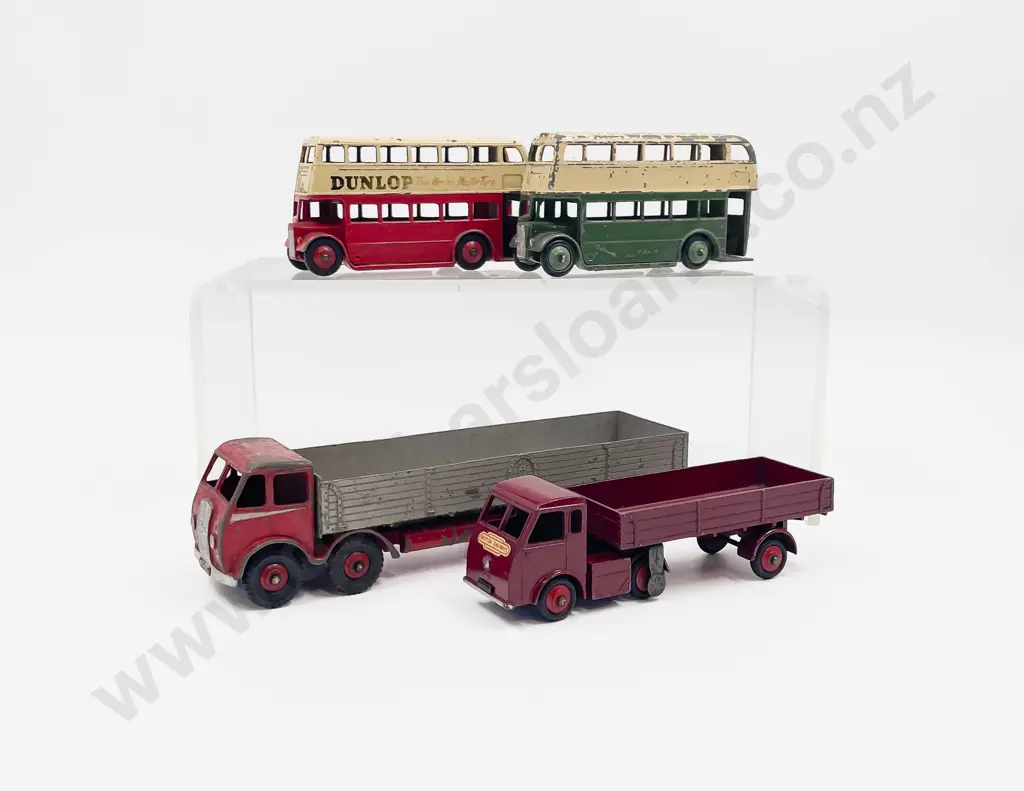 Dinky Foden Wagon - 30W Hindle Smart Helecs & Two Double Deck Buses Playworn Models Image 1++