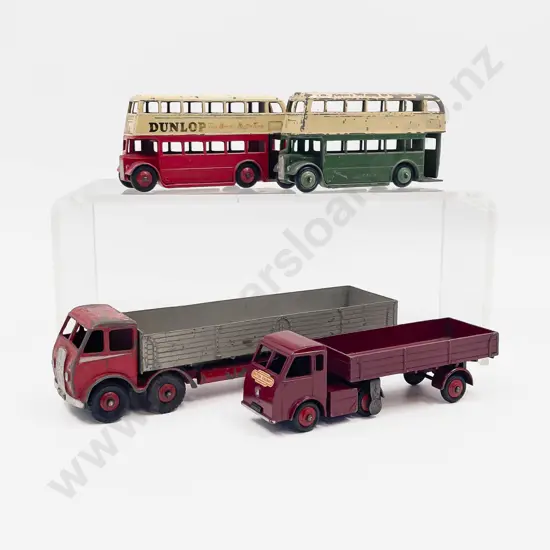 Dinky Foden Wagon - 30W Hindle Smart Helecs & Two Double Deck Buses Playworn Models