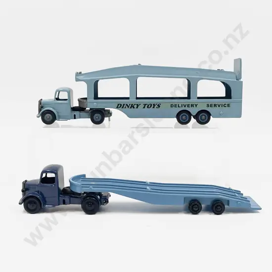 Dinky 982 Pullmore Car Transporter with Loading Ramp and Another Modified both Restored