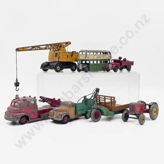 Seven Various Vintage Dinky Vehicle Models Playworn Suitable for parts and or repair