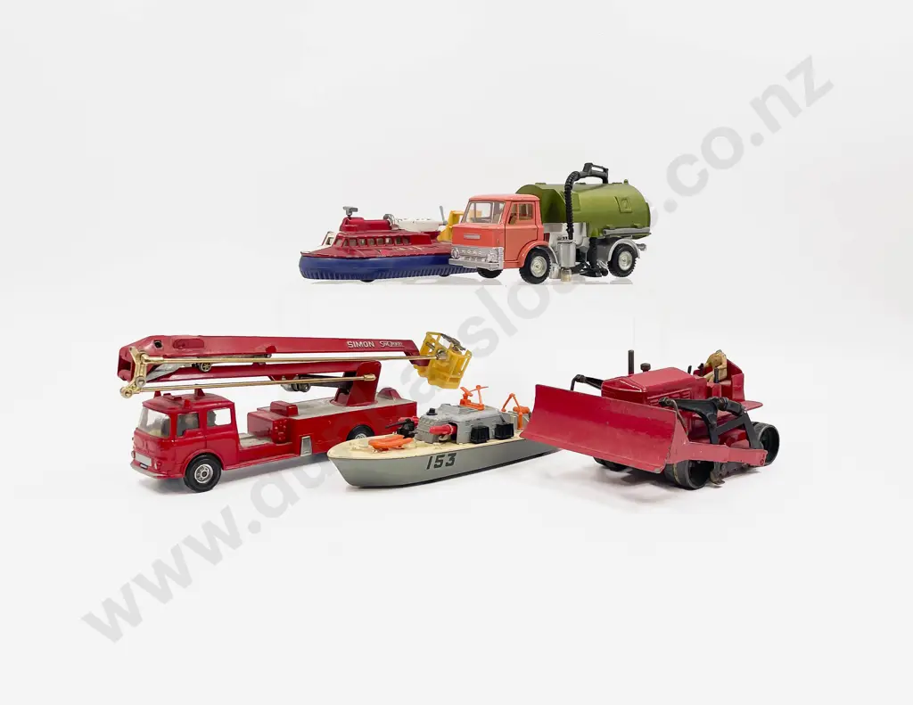 Four Large Dinky Models with Corgi Simon Snorkel Fire Tender Image 1++