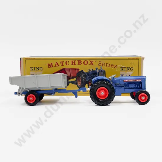 Matchbox Series Boxed Model King Size K-11 Fordson Tractor and Trailer