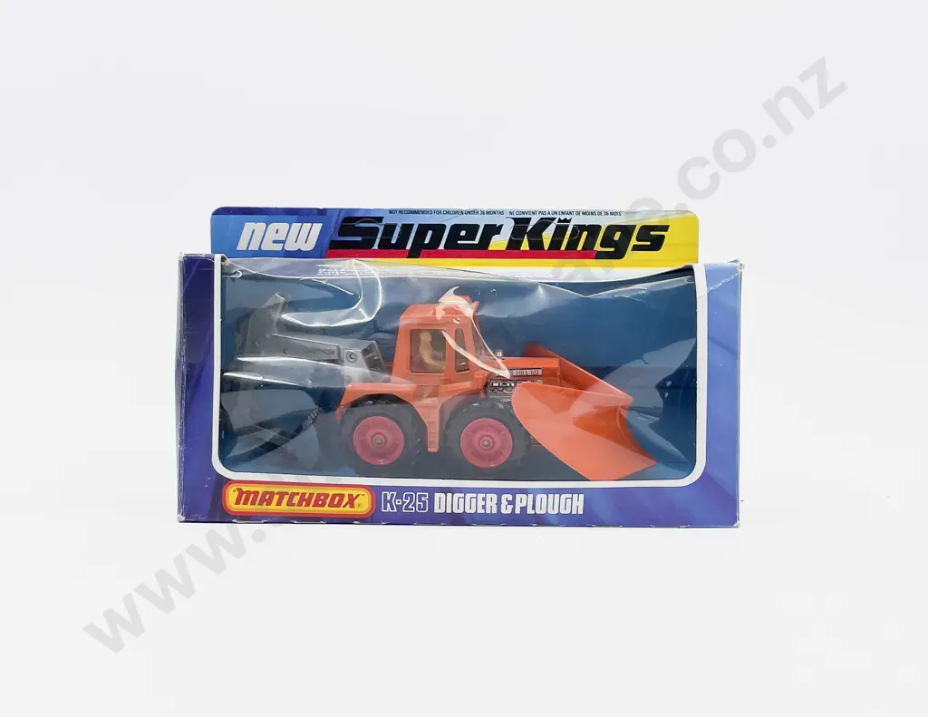 Matchbox Boxed Super King K-25 Digger & Plough Image 1++