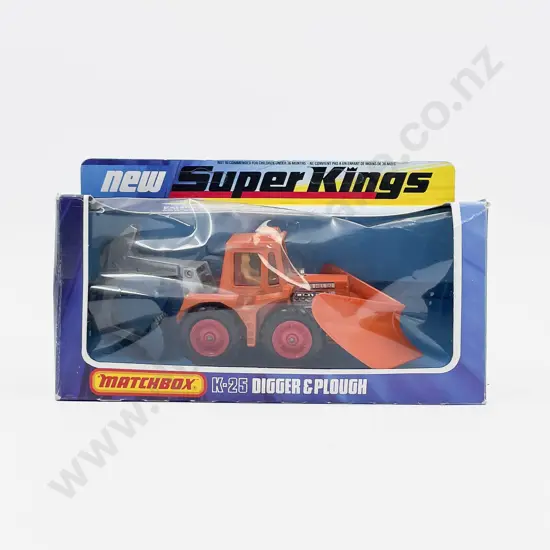 Matchbox Boxed Super King K-25 Digger & Plough