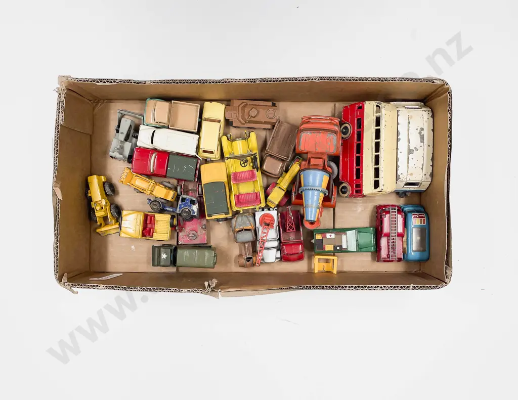 Qty Assorted Matchbox and Some Dinky Diecast Models - playworn Image 1++